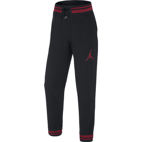 NIKE AIR JORADAN THE VARSITY SWEATPANTS BLACK GYM RED