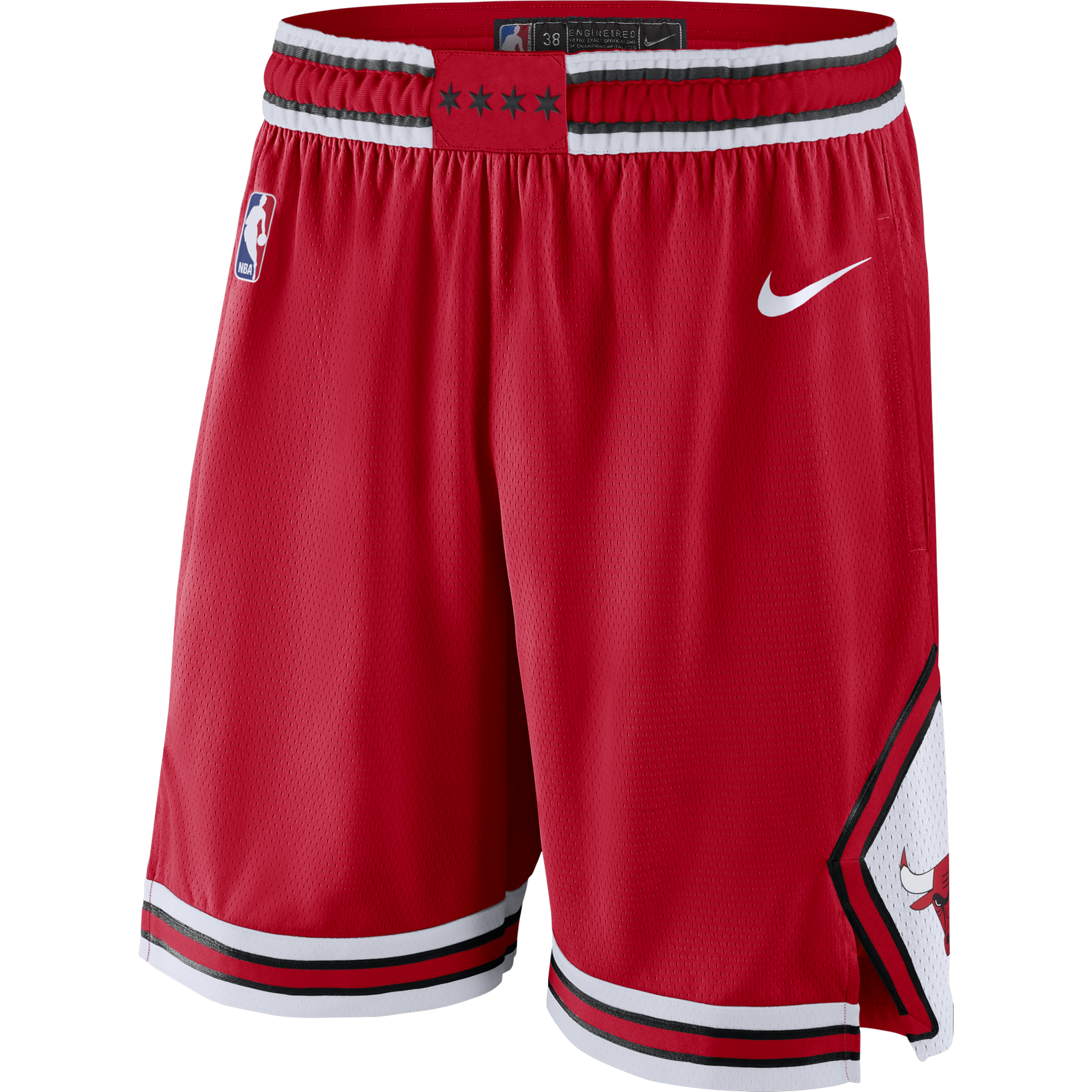 NIKE NBA CHICAGO BULLS SWINGMAN ROAD SHORTS UNIVERSITY RED