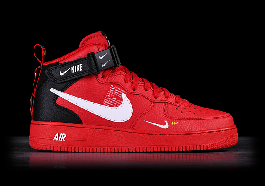 nike air force one mid 07 lv8 red