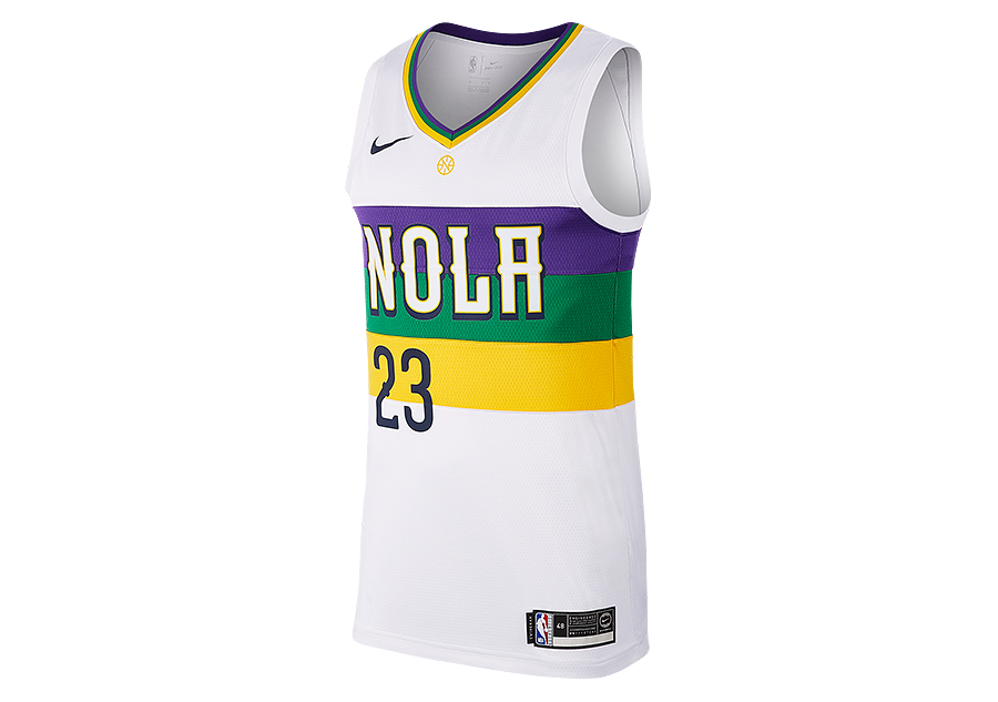 NIKE NBA NEW ORLEANS PELICANS ANTHONY DAVIS SWINGMAN JERSEY WHITE fur 62 50 Basketzone