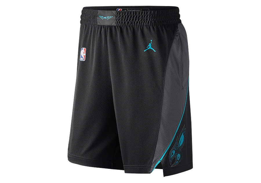 NIKE AIR JORDAN NBA CHARLOTTE HORNETS SWINGMAN SHORTS BLACK fur 62 50 Basketzone