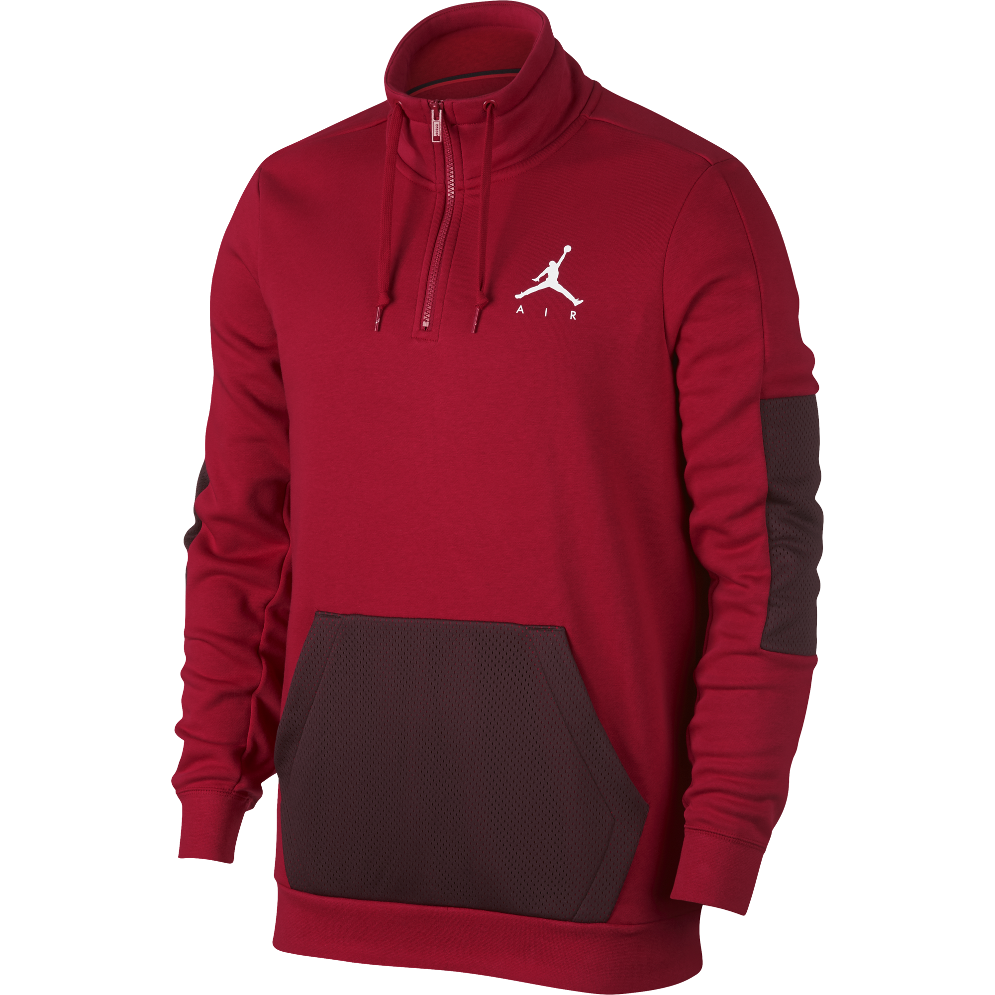 NIKE AIR JORDAN JUMPMAN HYBRID FLEECE HOODIE GYM RED