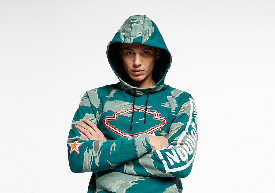 NIKE AIR JORDAN ALL STAR WEEKEND CITY OF FLIGHT HOODIE CAMO GREEN fur 89 00 Basketzone