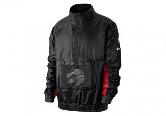 NIKE NBA TORONTO RAPTORS LIGHTWEIGT COURTSIDE JACKET BLACK