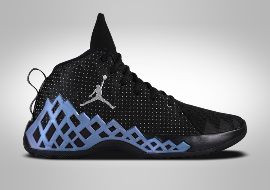NIKE AIR JORDAN JUMPMAN DIAMOND MID BLACK METALLIC BLUE price 107.50 Basketzone