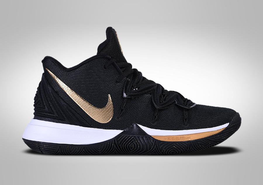 Kyrie 5 gold 2025 and white