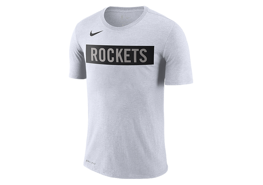 NIKE NBA HOUSTON ROCKETS LOGO DRI FIT TEE WHITE f r 35 00