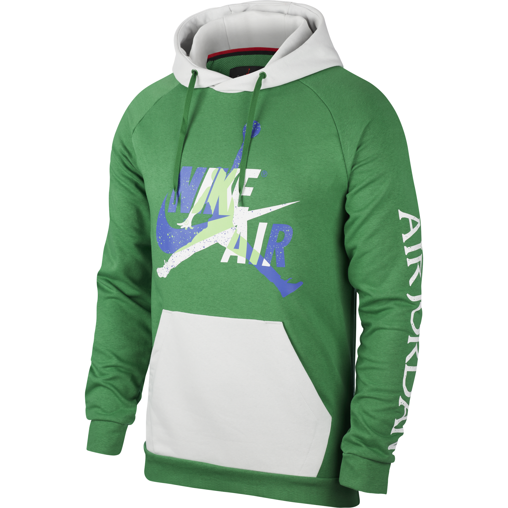 NIKE AIR JORDAN JUMPMAN CLASSICS FLEECE PULLOVER HOODIE ALOE VERDE