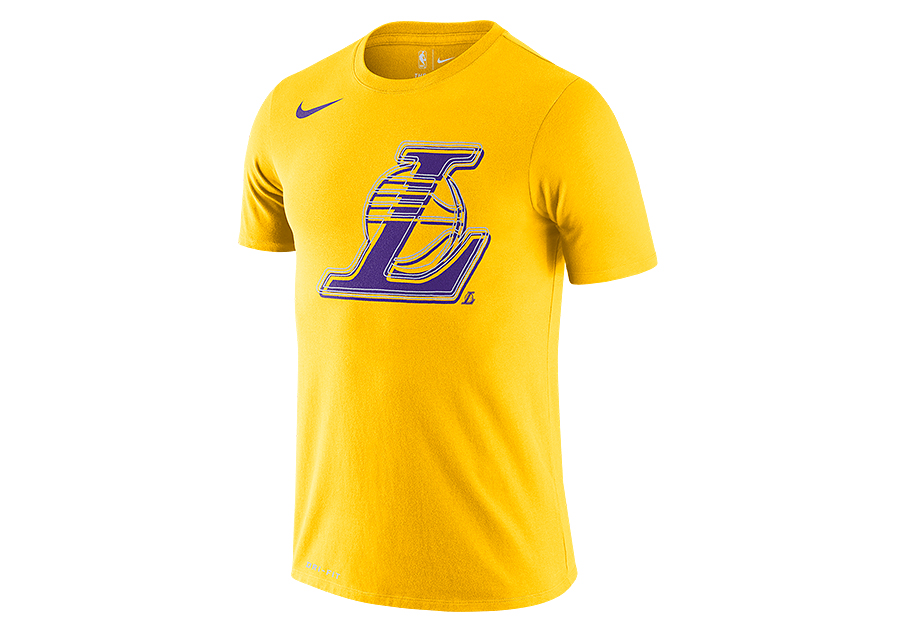 Nike Nba Los Angeles Lakers Logo Tee Amarillo Fur 27 50 Basketzone Net