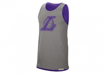 NIKE NBA LOS ANGELES LAKERS STANDARD ISSUE REVERSIBLE TANK FIELD PURPLE