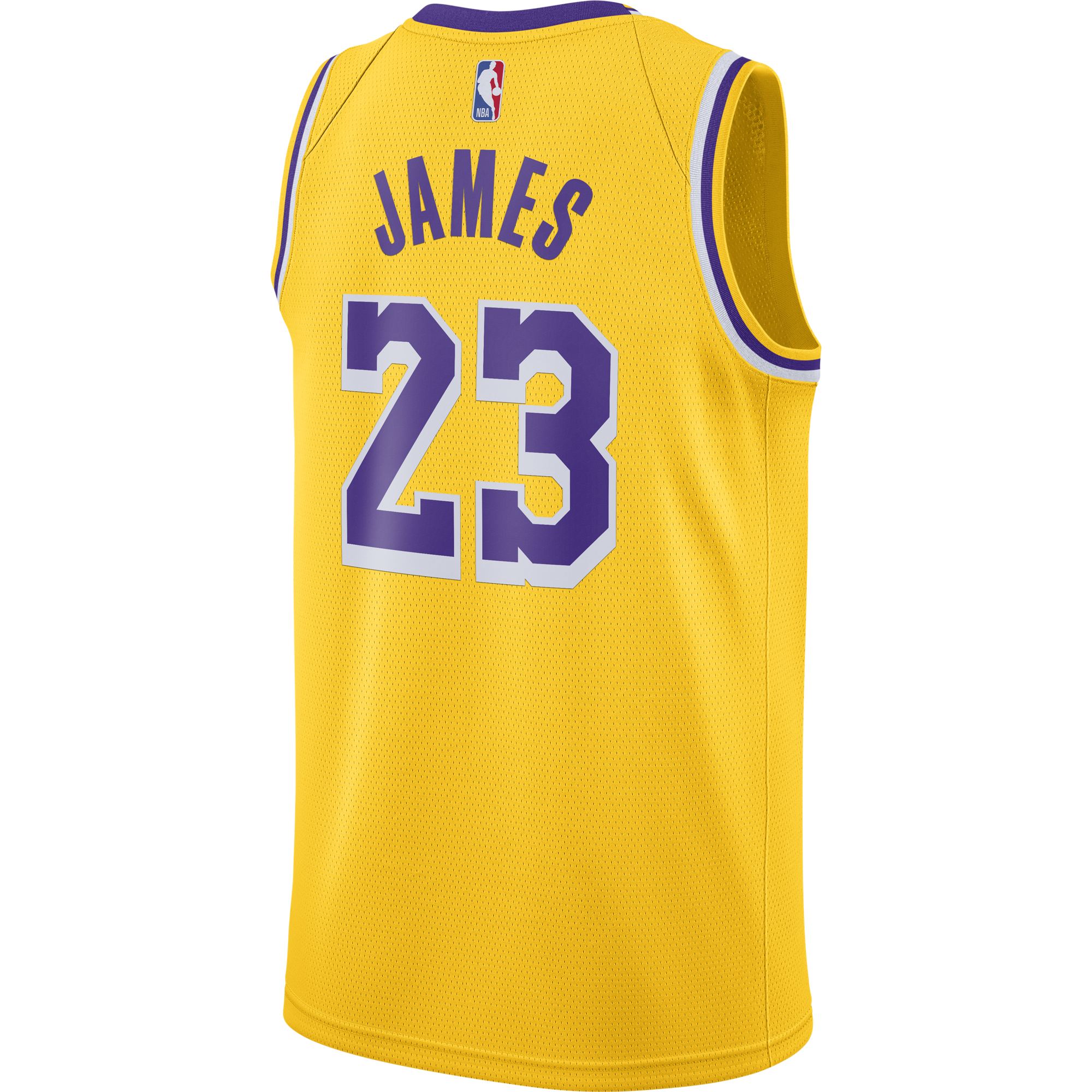 Camiseta sin mangas amarilla LA Lakers 'LeBron James' NBA swingman de Nike  Basketball