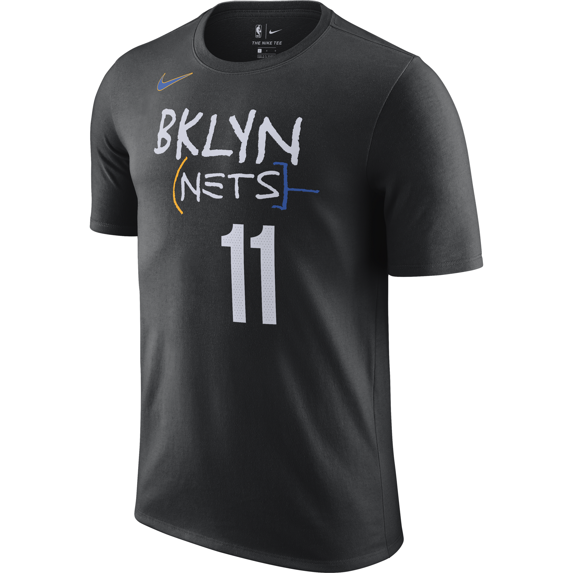 NIKE NBA BROOKLYN NETS KYRIE IRVING CITY EDITION TEE BLACK