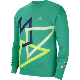 NIKE AIR JORDAN SPORT DNA HBR FLEECE CREW NEPTUNE GREEN