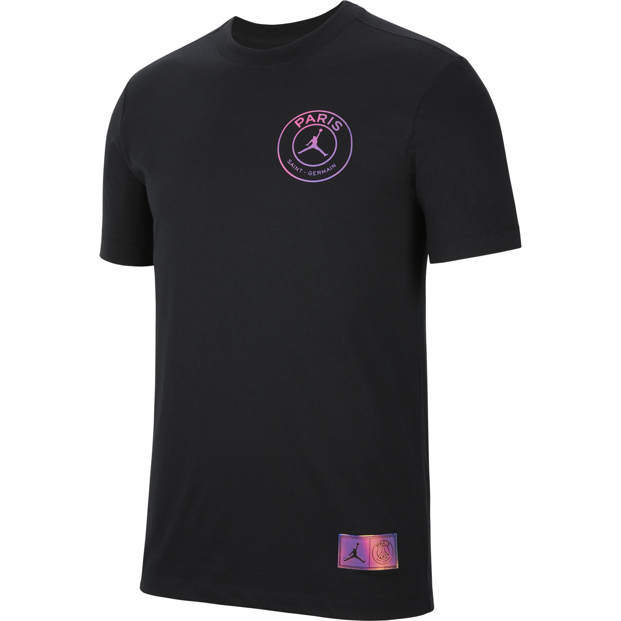 NIKE AIR JORDAN PARIS SAINT-GERMAIN PSG LOGO TEE BLACK