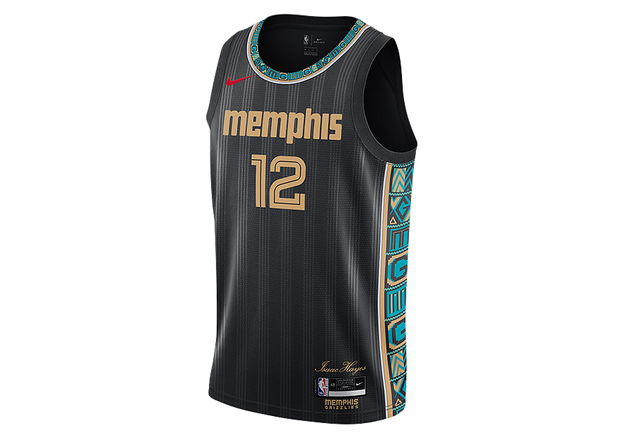 Ja Morant #12 Memphis Grizzlies Basketball Trikots Stitched Schwarz Regenbogen 