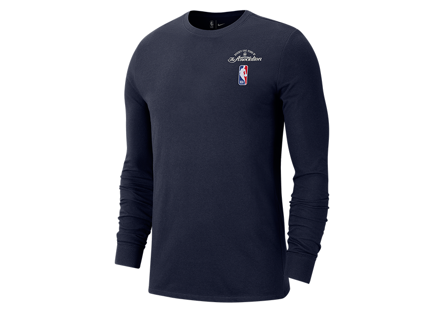 NIKE NBA 31 COURTSITE LONG SLEEVE COLLEGE NAVY