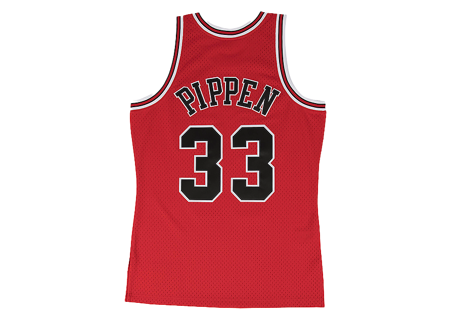 NWT Mitchell & Ness Chicago Bulls Scottie Pippen Jersey Mens M NWT Red Black