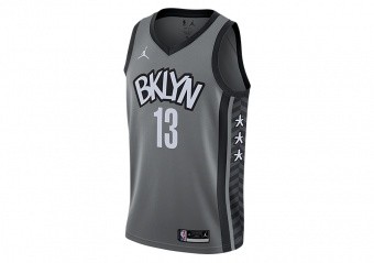 Brooklyn Nets JAMES HARDEN Nike 2021 Black Icon Men's 56 SWINGMAN  Jersey NBA