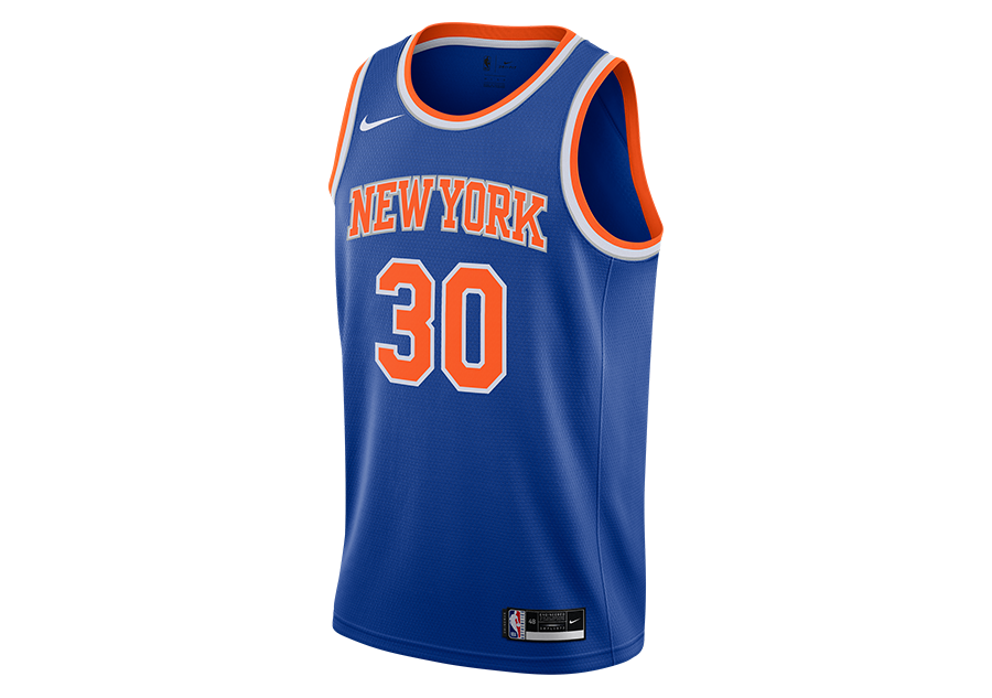 NIKE NBA NEW YORK KNICKS JULIUS RANDLE SWINGMAN JERSEY ICON EDITION 2020 RUSH BLUE