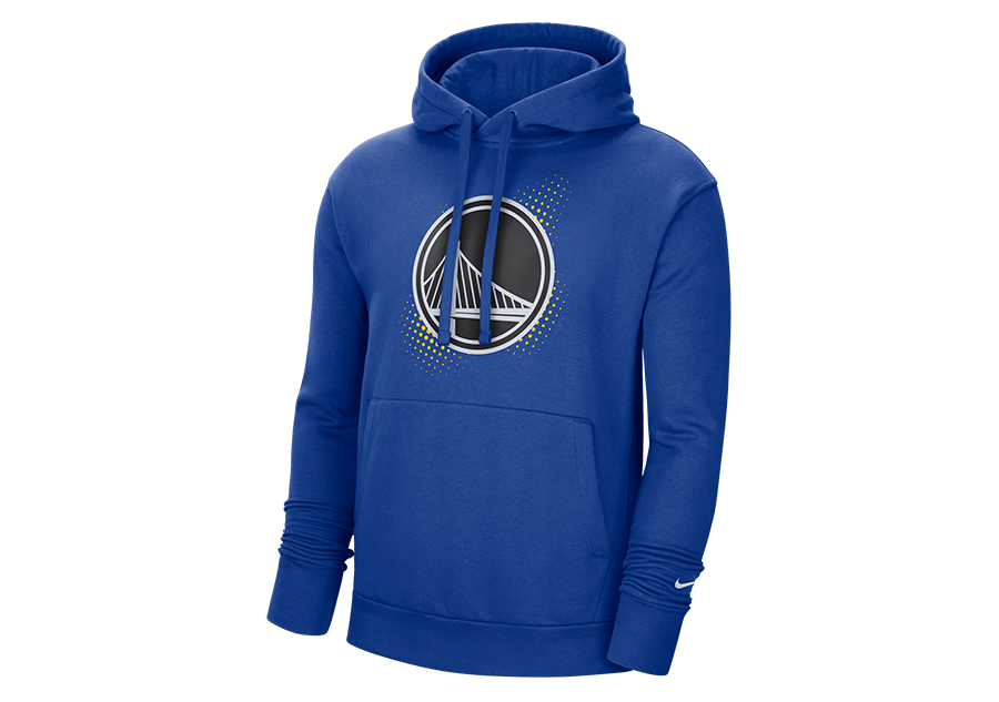 NIKE NBA GOLDEN STATE WARRIORS FLEECE ESSENTIAL HOODIE RUSH BLUE