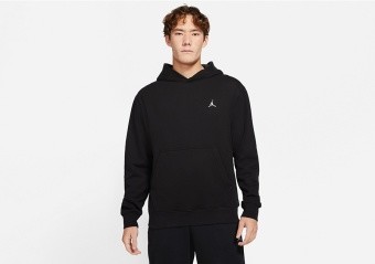 NIKE AIR JORDAN ESSENTIALS FLEECE HOODIE BLACK