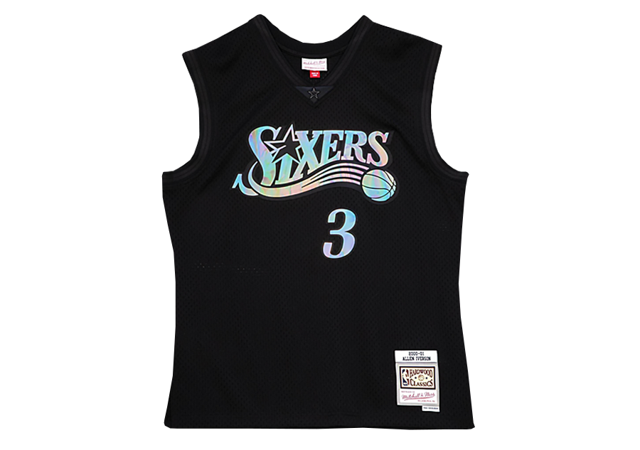 MITCHELL & NESS IRIDESCENT SWINGMAN JERSEY ALLEN IVERSON PHILADELPHIA 76ERS