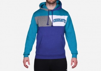 MITCHELL & NESS COLOR BLOCKED FLEECE HOODIE CHARLOTTE HORNETS