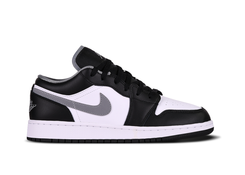 NIKE AIR JORDAN 1 RETRO LOW GS WHITE BLACK GREY