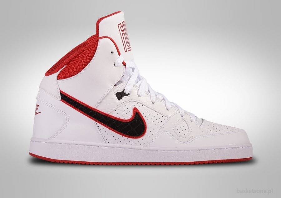 NIKE SON OF FORCE MID WHITE BLACK-GYM RED